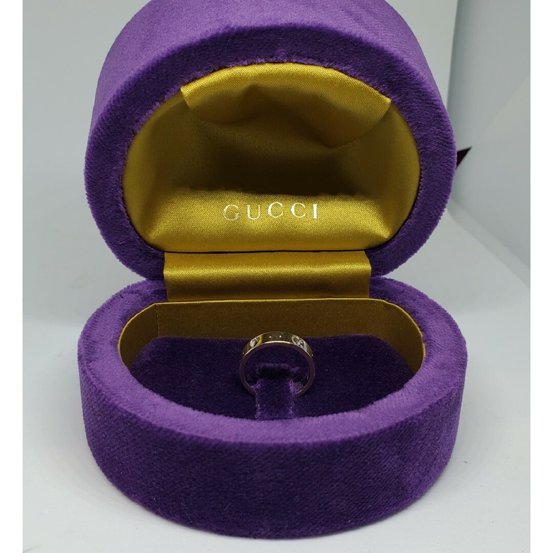 Gucci(グッチ)の【廃盤中古品】GUCCI ホワイトゴールドアイコン ハートリングK18Au750 レディースのアクセサリー(リング(指輪))の商品写真