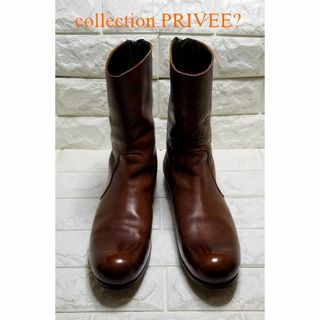 collection PRIVEE? - collection Privee? ジップアップブーツ　41（25.5cm）茶