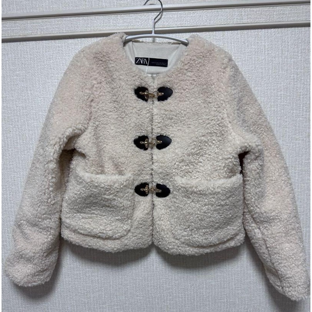 ZARA - ZARA フェイクボアジャケット ロブスタークラスプ XSの ZARA - ZARA フェイクボアジャケット ロブスタークラスプ XSの