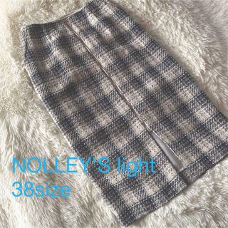 ノーリーズ(NOLLEY'S)の新品未使用　NOLLEY'S light ツィードジップタイトスカート　M(ロングスカート)