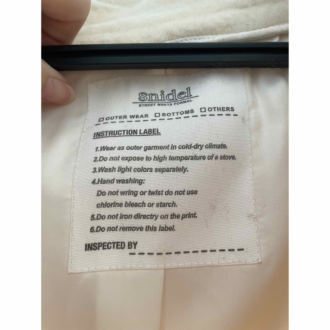 SNIDEL(スナイデル)のsnidel 白ロングダッフルコートミラオーウェン レディースのジャケット/アウター(ダッフルコート)の商品写真