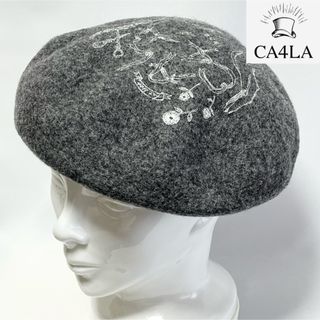 カシラ(CA4LA)の【新品】CA4LA カシラ 日本製 無地でもイラスト柄でも！リバーシブルベレー(ハンチング/ベレー帽)