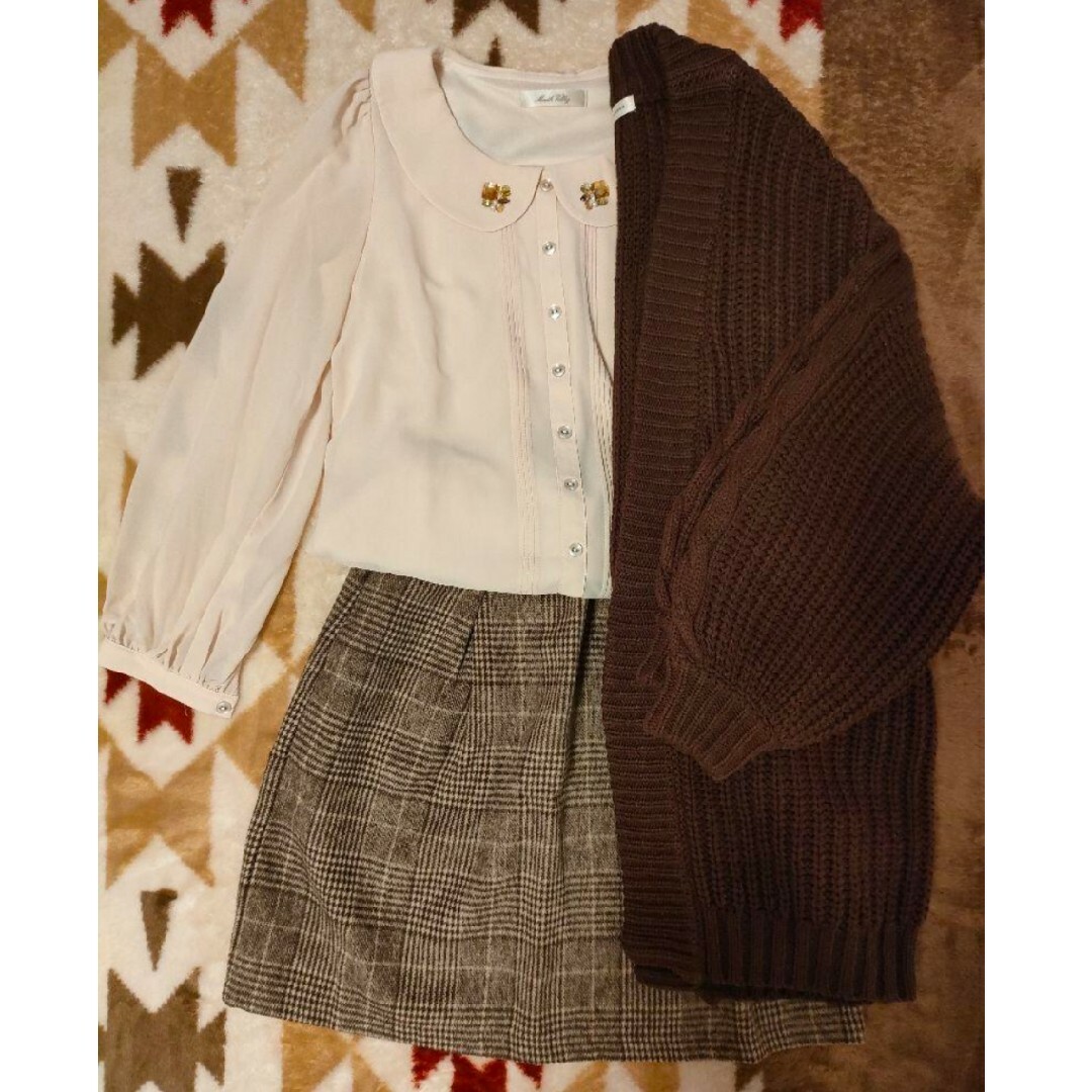 EMSEXCITE(エムズエキサイト)のチェック　スカート レディースのスカート(ひざ丈スカート)の商品写真
