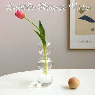 バブル フラワーベース 花瓶 花器 韓国インテリア 3連 アジアン雑貨(花瓶)