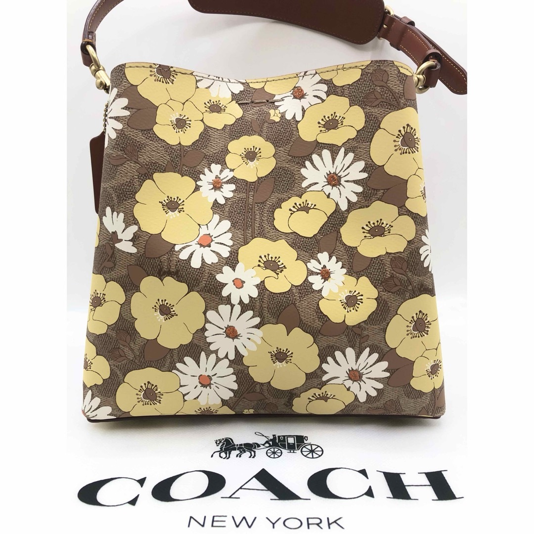 【COACH☆新品】ウィロウ バケット バッグ シグネチャー☆フローラル☆花柄☆