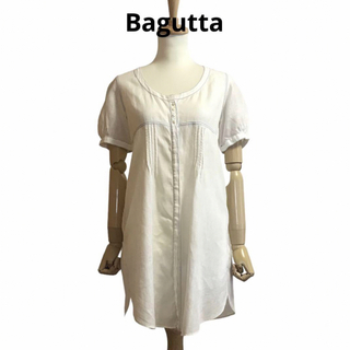 バグッタ(BAGUTTA)のBagutta リネン チュニック ブラウス イタリア製(シャツ/ブラウス(半袖/袖なし))
