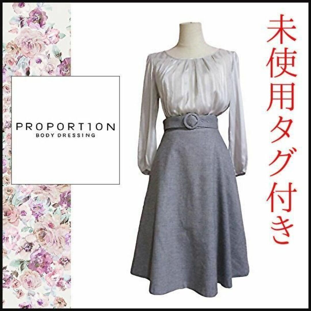 PROPORTION BODY DRESSING(プロポーションボディドレッシング)の【未使用タグ付き】プロポーションボディドレッシング　フレアスカート　グレー レディースのスカート(ひざ丈スカート)の商品写真