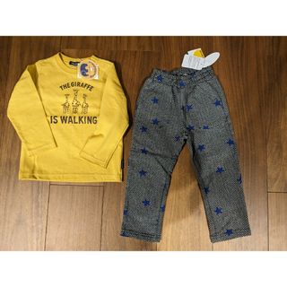 ムージョンジョン(mou jon jon)のmou jon jon 男の子 ロンT パンツセット　90 新品未使用　　日本製(Tシャツ/カットソー)