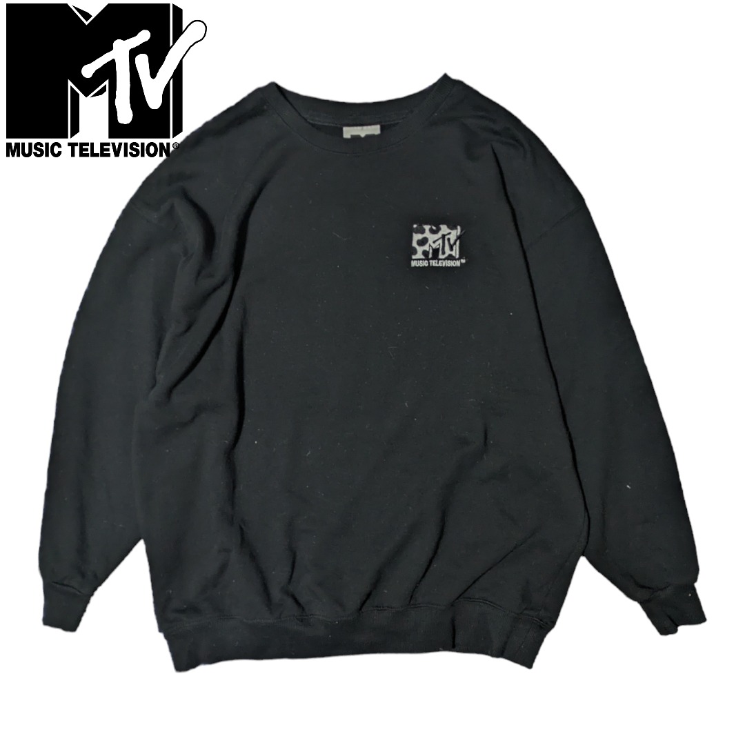 MTV(エムティーヴィー)のy2k MUSIC TELEVISION MTV ブラック スウェットトレーナー レディースのトップス(トレーナー/スウェット)の商品写真