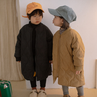 タイムセール！韓国子供服　子供服　キルティング　アウター　ロングコート110cm(ジャケット/上着)