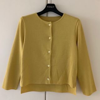 フォクシー(FOXEY)の♡極美品♡ FOXEY コンパクト カーディガン 38 シルクカシミヤ(カーディガン)