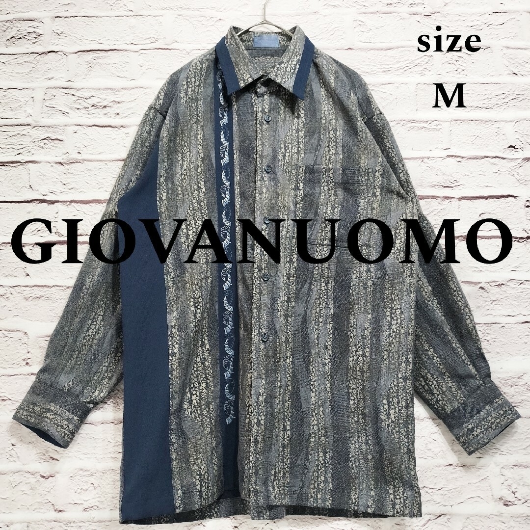 【アート柄】GIOVANUOMO 総柄 ポリシャツ メンズのトップス(シャツ)の商品写真