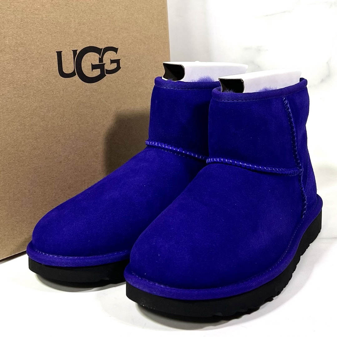 【新品未使用】UGG CLASSIC MINI ブーツ バイオレット 23.0230cmヒールの高さ