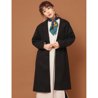 ショコラフィネローブ(chocol raffine robe)の【chocol raffine robe】　チェスターコート　ブラック(チェスターコート)