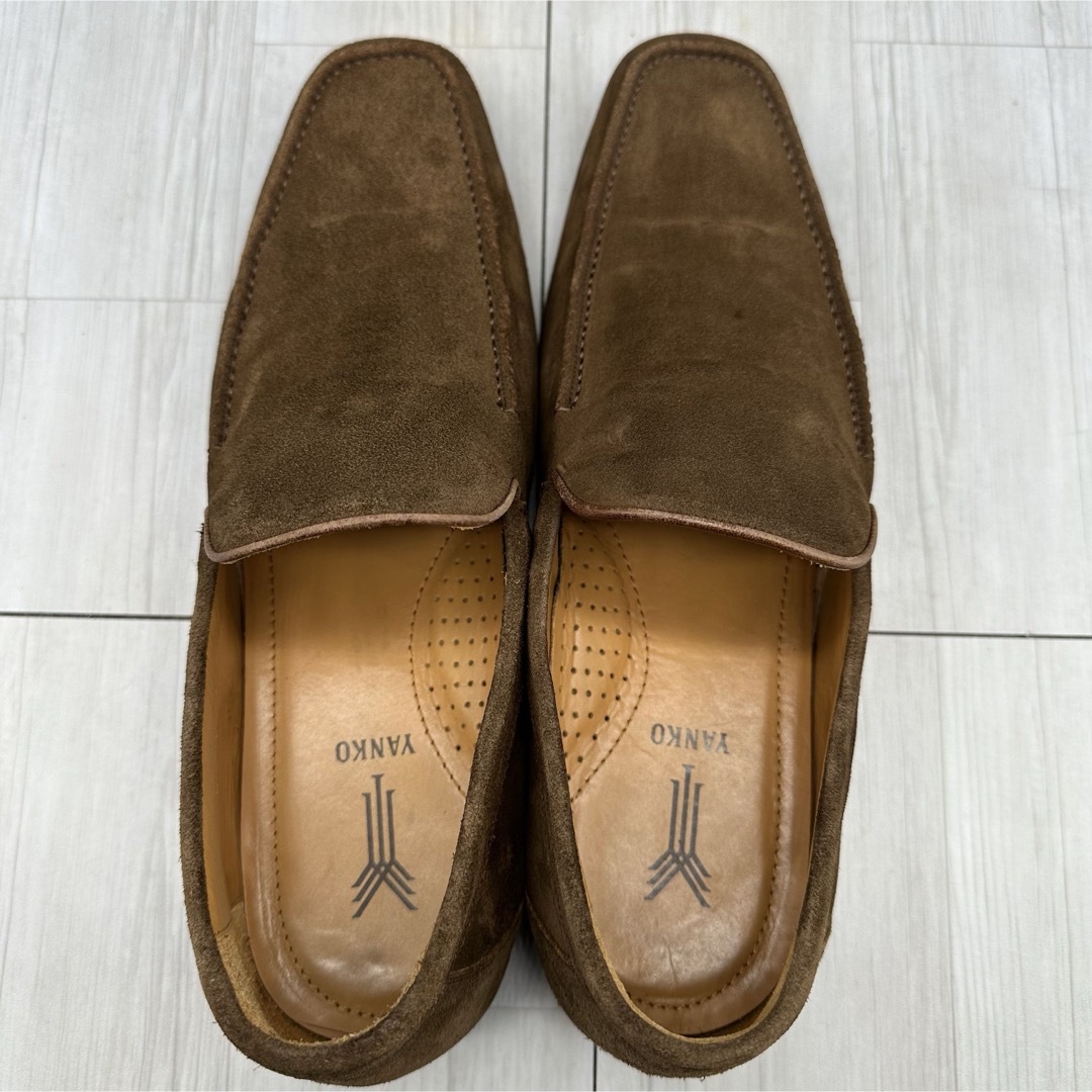 YANKO(ヤンコ)の【YANKO】ヤンコ 26.5 ローファー スリッポン スエード 革靴 ブラウン メンズの靴/シューズ(ドレス/ビジネス)の商品写真