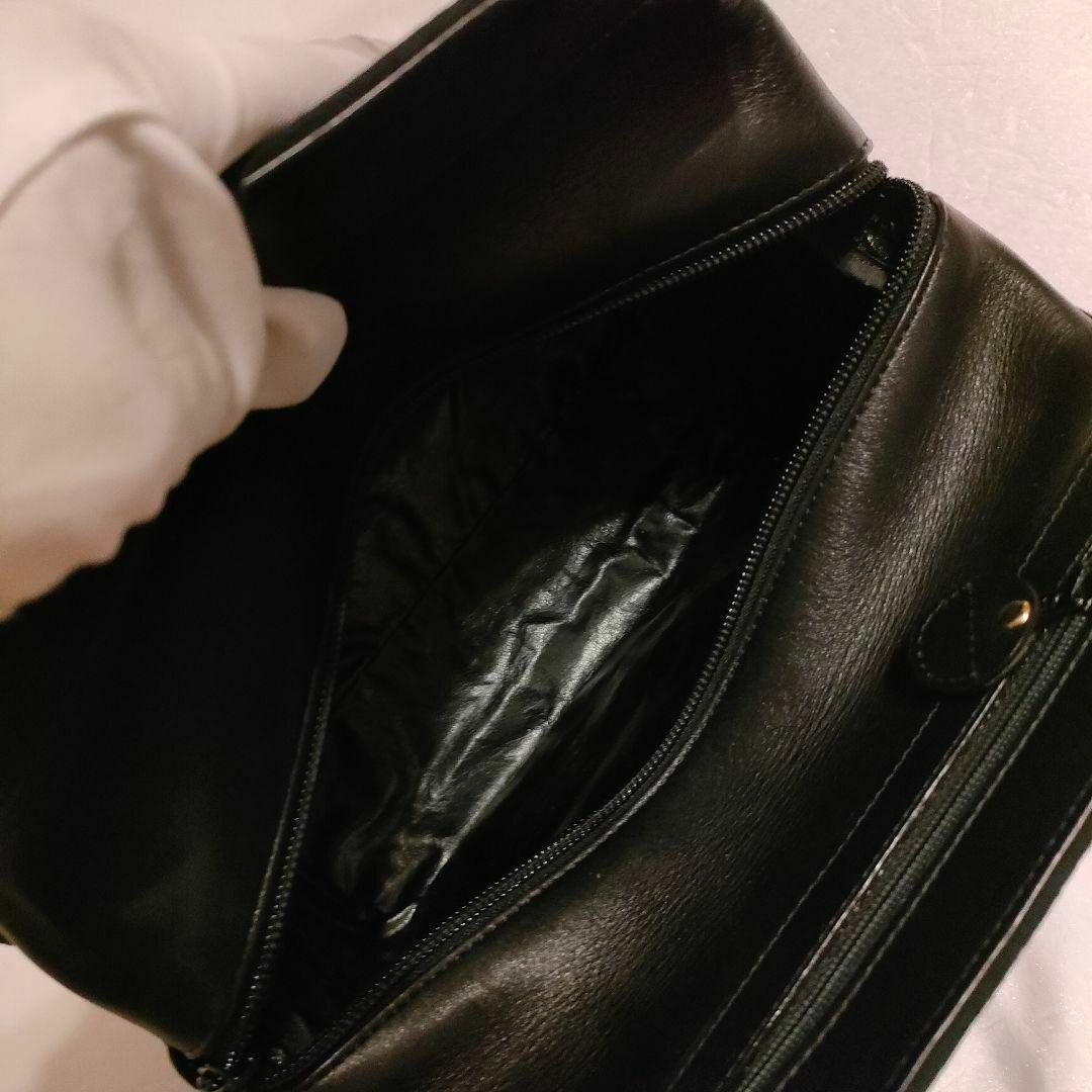 leilian(レリアン)のLeilian 　レリアン　人工皮革スウェード　黒　ハンドバッグ　美品 レディースのバッグ(ハンドバッグ)の商品写真