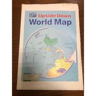 上下逆世界地図ポスター　UpsideDownWorldMap(地図/旅行ガイド)