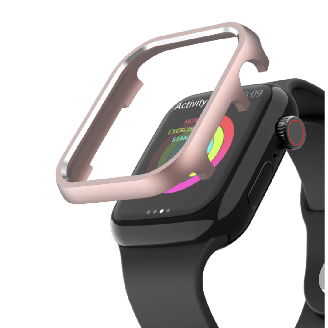 Apple Watch(アップルウォッチ)のApple Watch アップル ウォッチ カバー フレーム ピンク 45mm レディースのファッション小物(その他)の商品写真