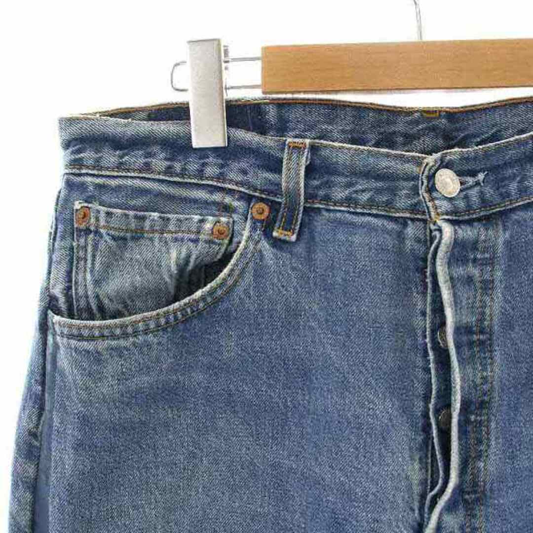 UNUSED(アンユーズド)のUNUSED デニムパンツ ジーンズ ボタンフライ サイドライン 32 XL 青 メンズのパンツ(デニム/ジーンズ)の商品写真