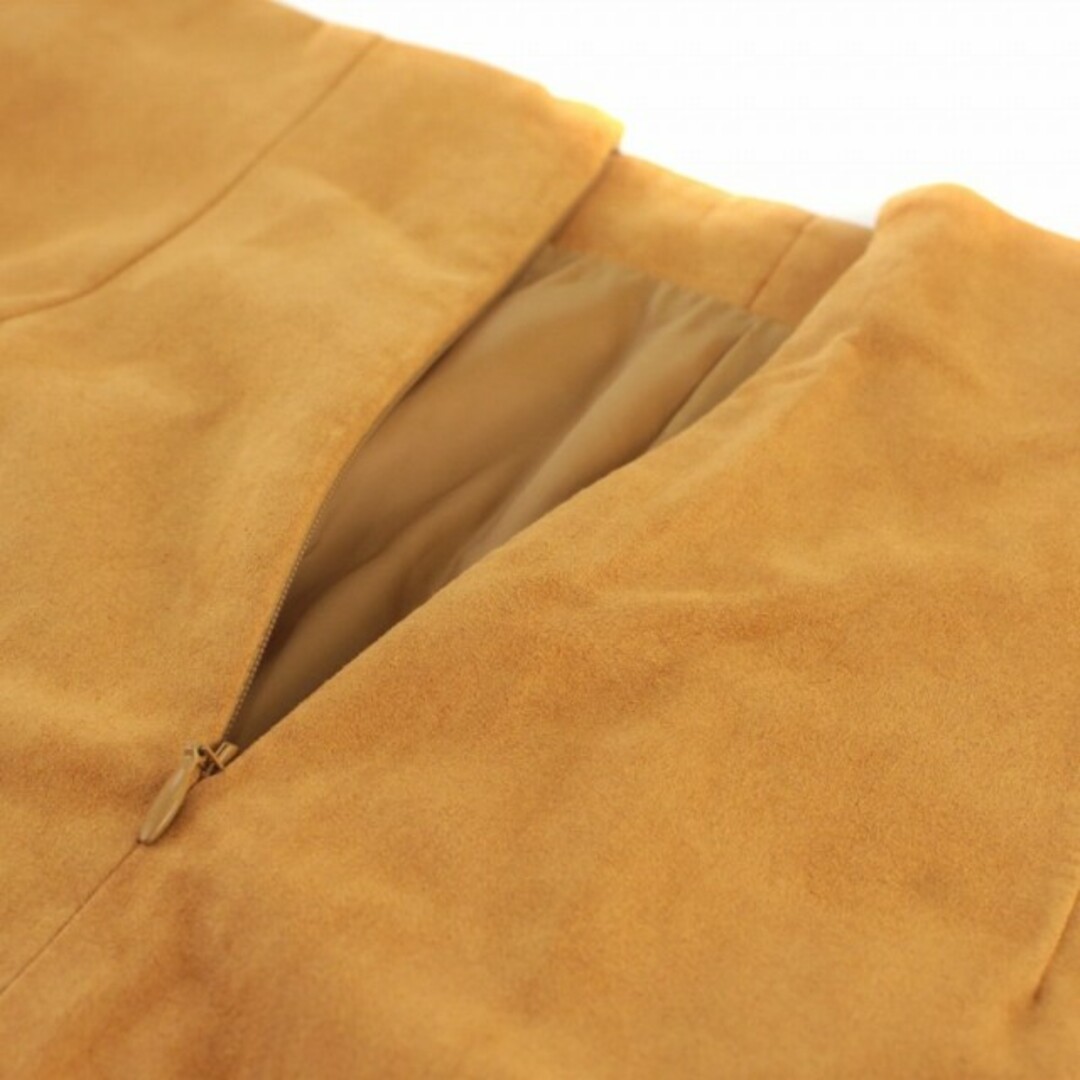 LOUNIE(ルーニィ)のルーニィ ナロースカート スエード サイドファスナー フロントスリット 茶 レディースのスカート(ロングスカート)の商品写真