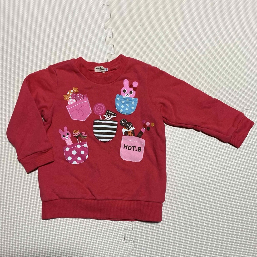 HOT BISCUITS(ホットビスケッツ)のミキハウス　トレーナー　100 キッズ/ベビー/マタニティのキッズ服女の子用(90cm~)(Tシャツ/カットソー)の商品写真