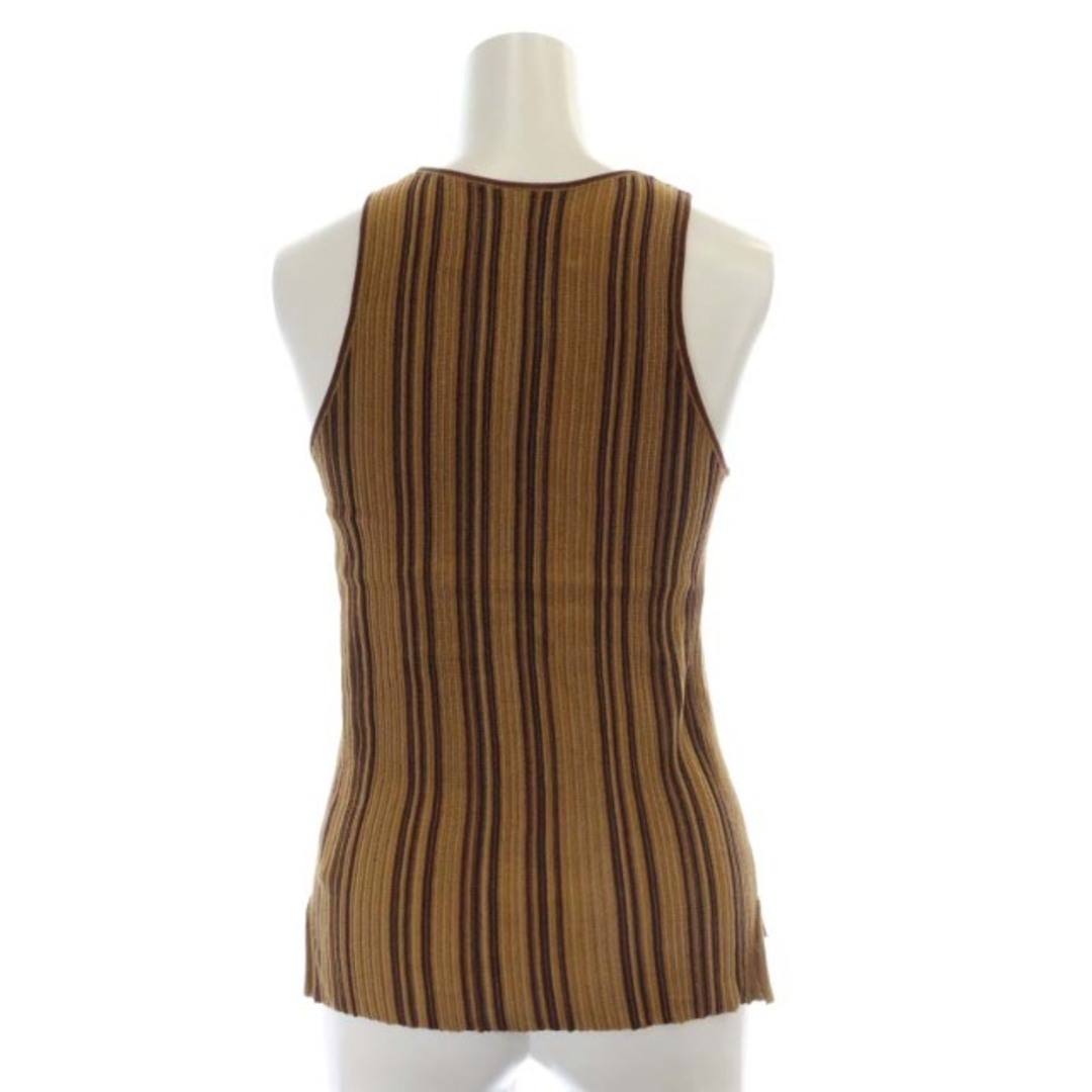 TODAYFUL(トゥデイフル)のトゥデイフル Stripe Knit Tanktop タンクトップ ニット 茶 レディースのトップス(タンクトップ)の商品写真