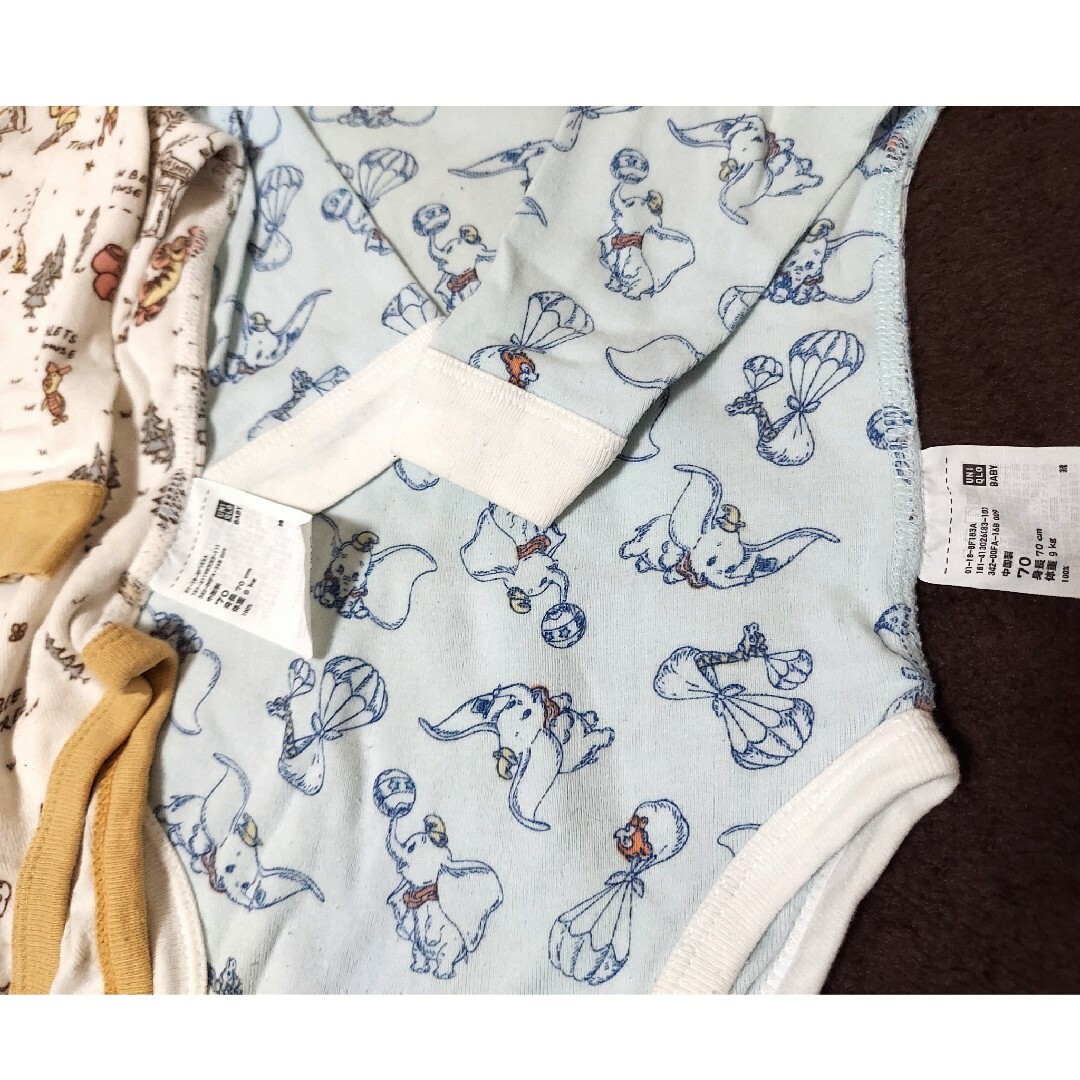 UNIQLO(ユニクロ)のプーさん　ダンボ　ディズニー　Disney キッズ/ベビー/マタニティのベビー服(~85cm)(肌着/下着)の商品写真