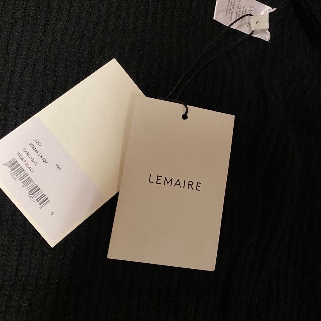 LEMAIRE(ルメール)のLEMAIRE 22AW ウール カーディガン ローゲージ ブラック イタリア製 メンズのトップス(カーディガン)の商品写真