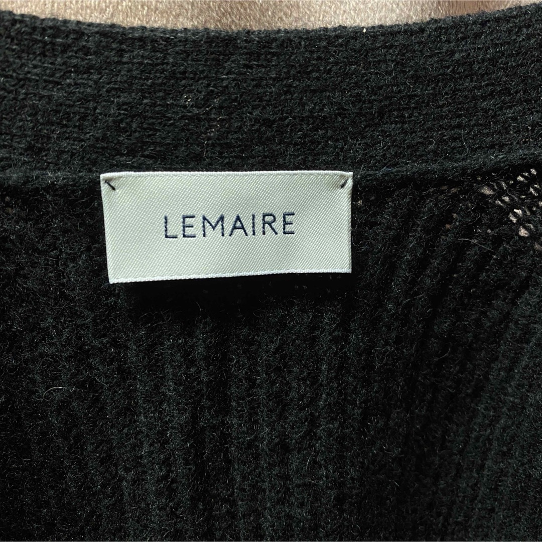 LEMAIRE(ルメール)のLEMAIRE 22AW ウール カーディガン ローゲージ ブラック イタリア製 メンズのトップス(カーディガン)の商品写真