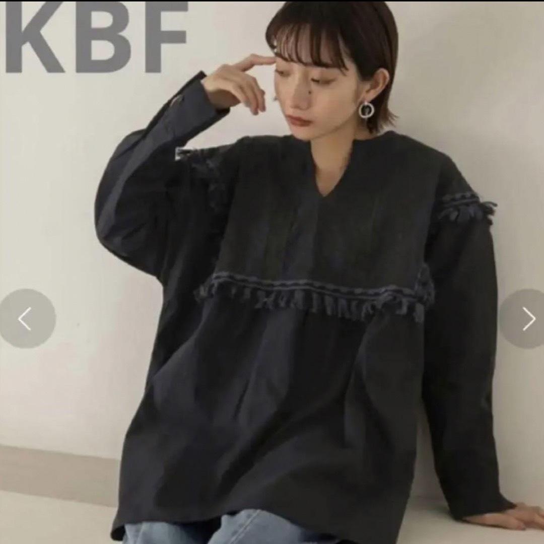 KBF(ケービーエフ)のKBF フリンジ刺繍チュニック レディースのトップス(チュニック)の商品写真