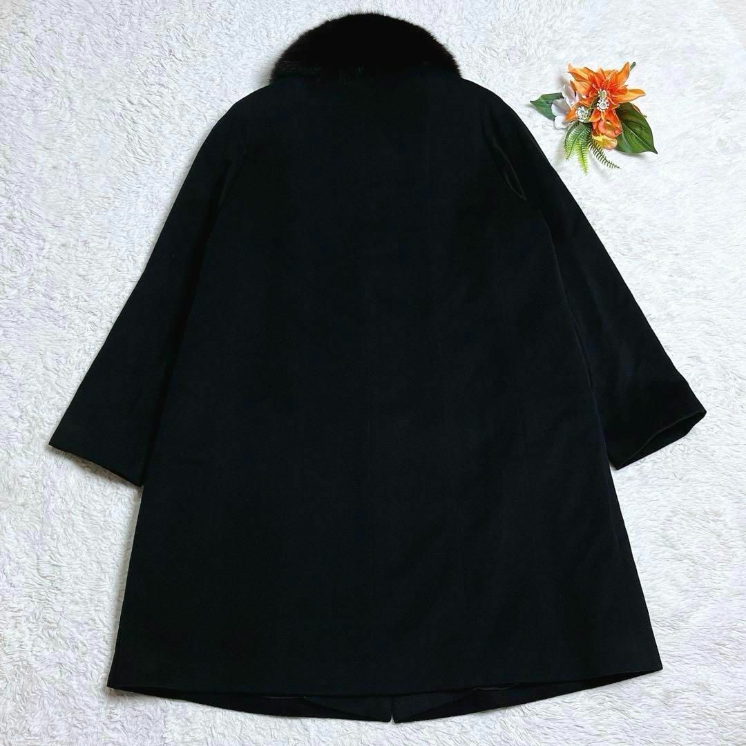 極美品✨大きめサイズ カシミヤロングコート ブルーフォックス 極美品✨大きめサイズ カシミヤロングコート ブルーフォックス