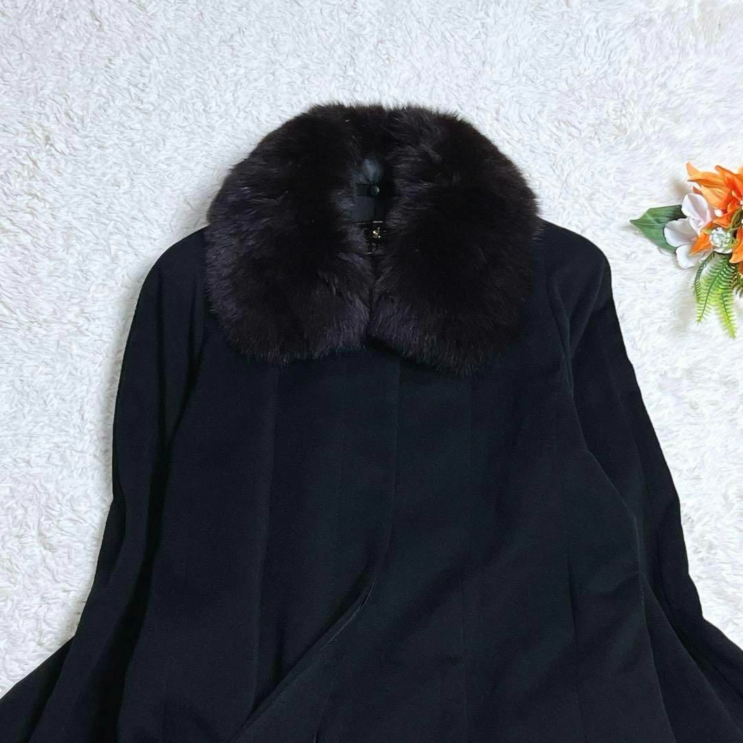 極美品✨大きめサイズ カシミヤロングコート ブルーフォックス 極美品✨大きめサイズ カシミヤロングコート ブルーフォックス