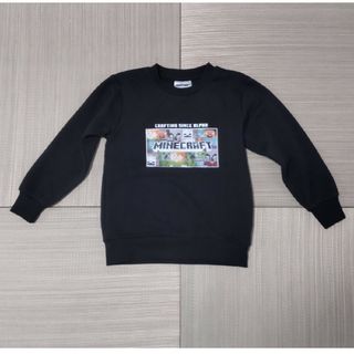 マインクラフト KIDSトレーナー 黒 130(Tシャツ/カットソー)