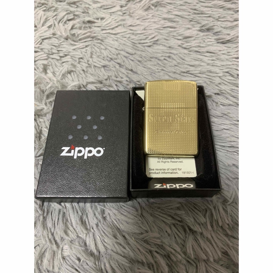 Zippo Seven Stars ジッポライター　セブンスター真鍮製ゴールドのサムネイル