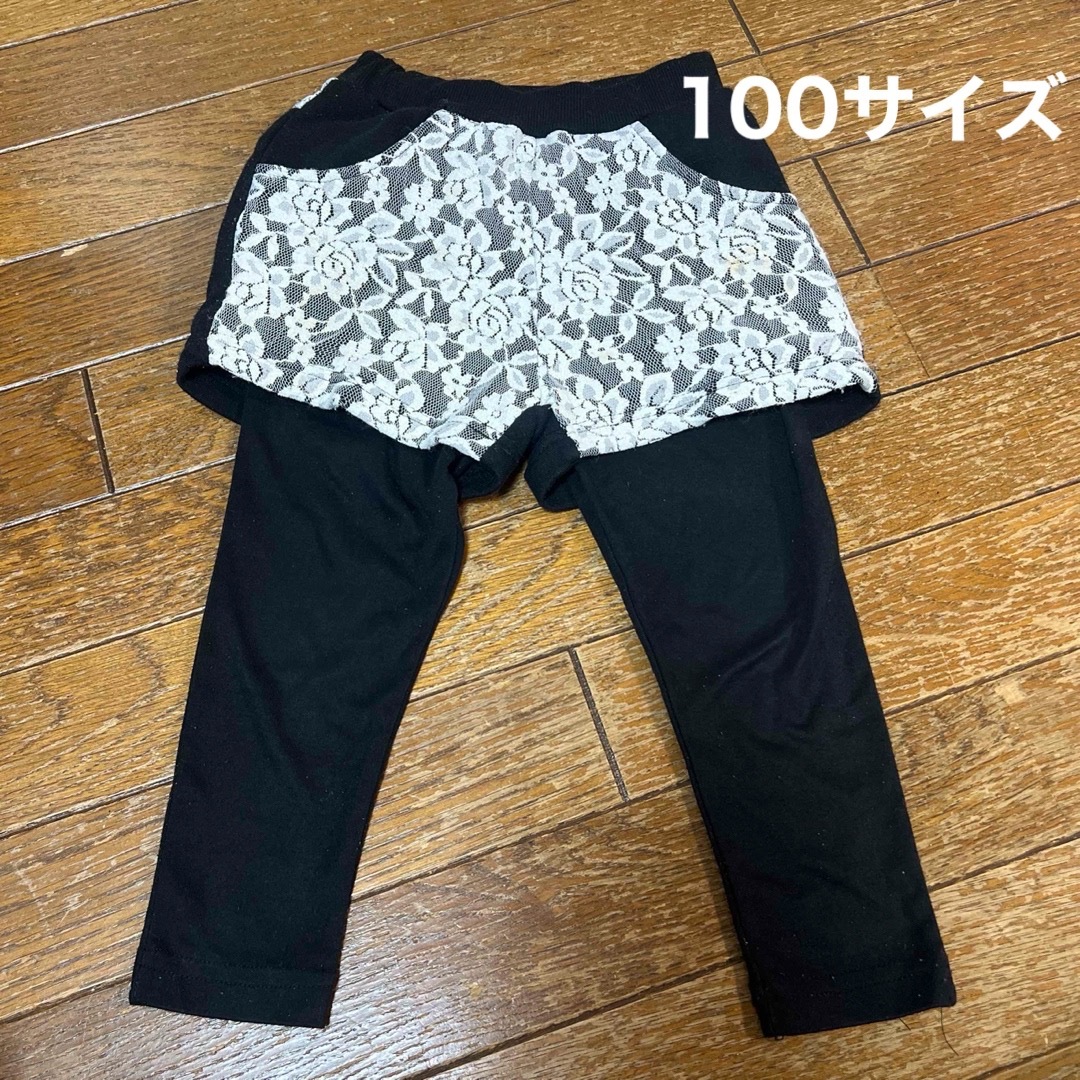 西松屋(ニシマツヤ)の【100サイズ】　重ね着風ショートパンツ　レース　 キッズ/ベビー/マタニティのキッズ服女の子用(90cm~)(パンツ/スパッツ)の商品写真