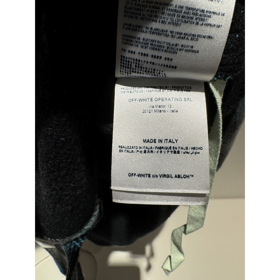 OFF-WHITE(オフホワイト)の美品❗️ OFF-WHITE バックアロープリントネルシャツ  ブルー×ブラック メンズのジャケット/アウター(ブルゾン)の商品写真