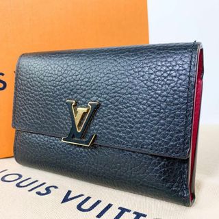 ルイヴィトン(LOUIS VUITTON)の美品✨　ルイヴィトン　トリヨン　ポルトフォイユ　カプシーヌ　コンパクト　ノワール(財布)