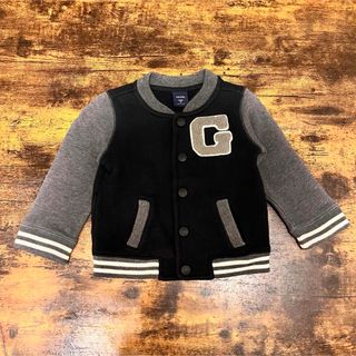 ベビーギャップ(babyGAP)の【値下げ】baby GAP(ベビーギャップ) 英字ワッペンブルゾン　80(ジャケット/コート)