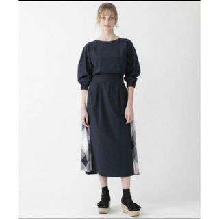 ブルーレーベルクレストブリッジ(BLUE LABEL CRESTBRIDGE)のバーバリー  クレストブリッジ  シャツワンピース　38(ロングワンピース/マキシワンピース)