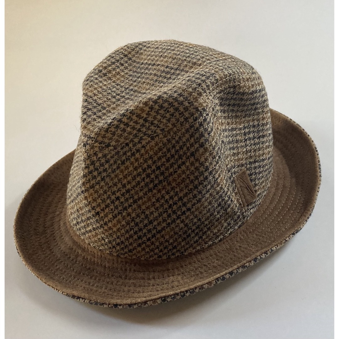 Borsalino 中折れハット 5 ハウンドトゥース帽子