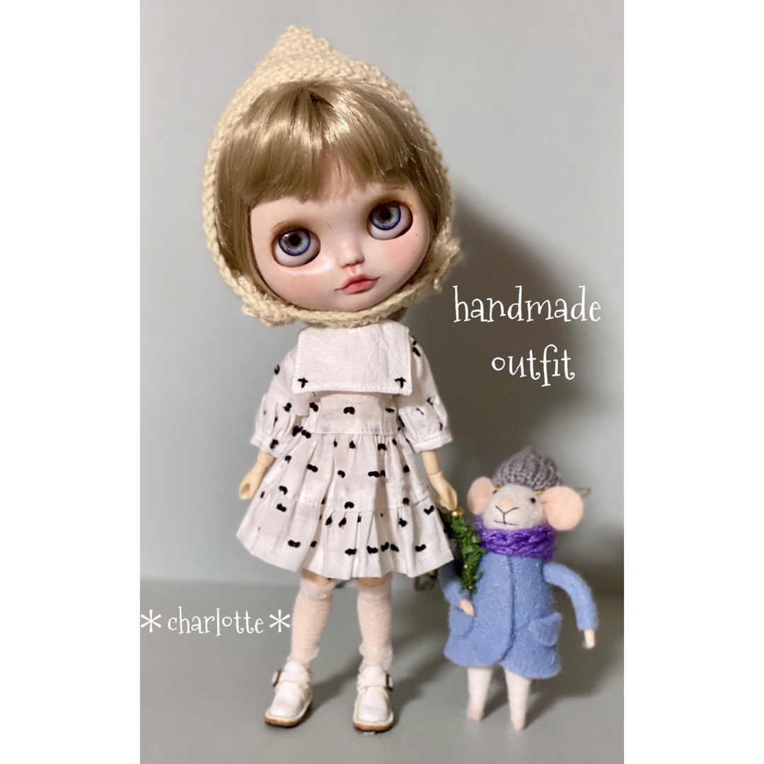 ブライスアウトフィット　2着セットワンピース　blythe outfit ハンドメイドのぬいぐるみ/人形(その他)の商品写真