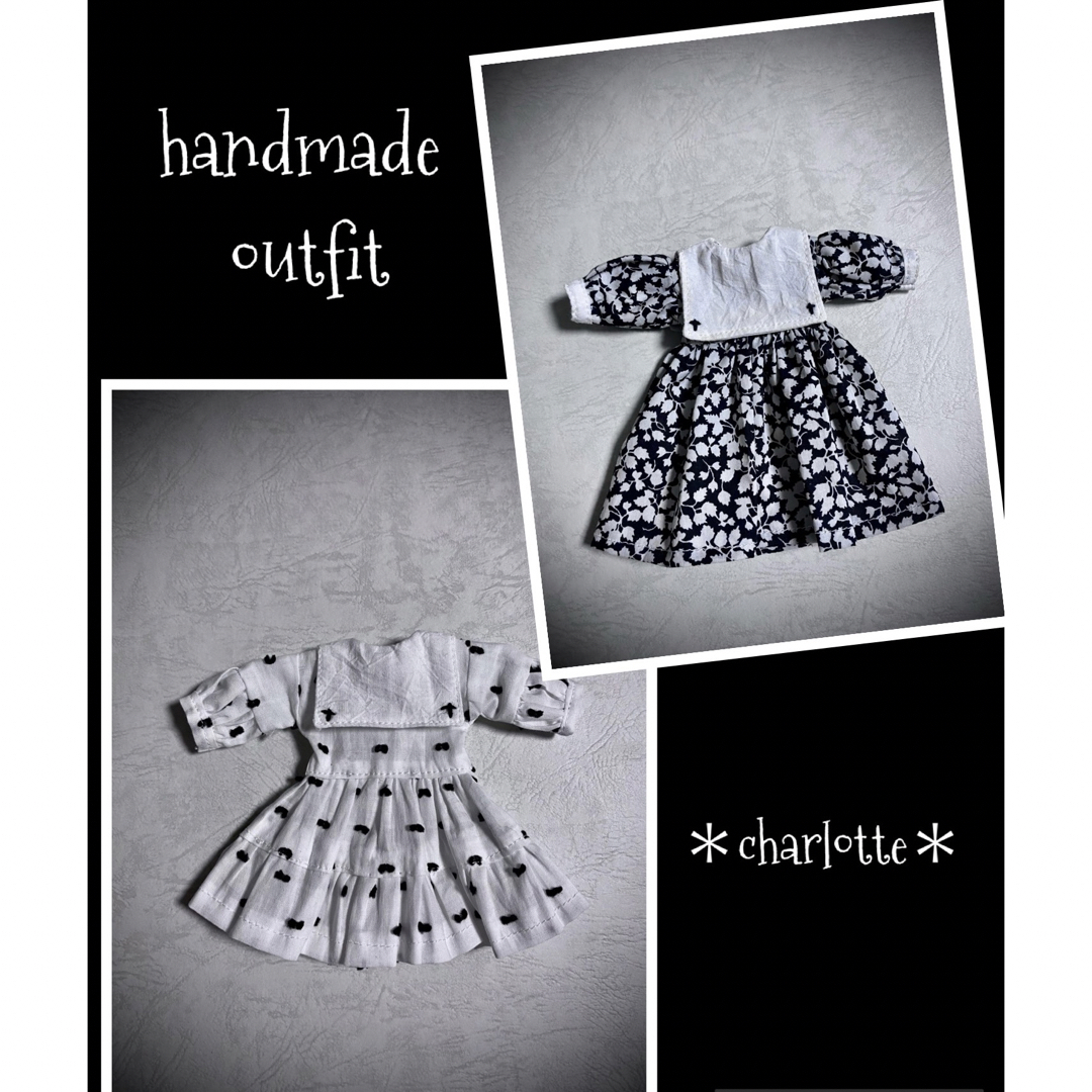 ブライスアウトフィット　2着セットワンピース　blythe outfit ハンドメイドのぬいぐるみ/人形(その他)の商品写真