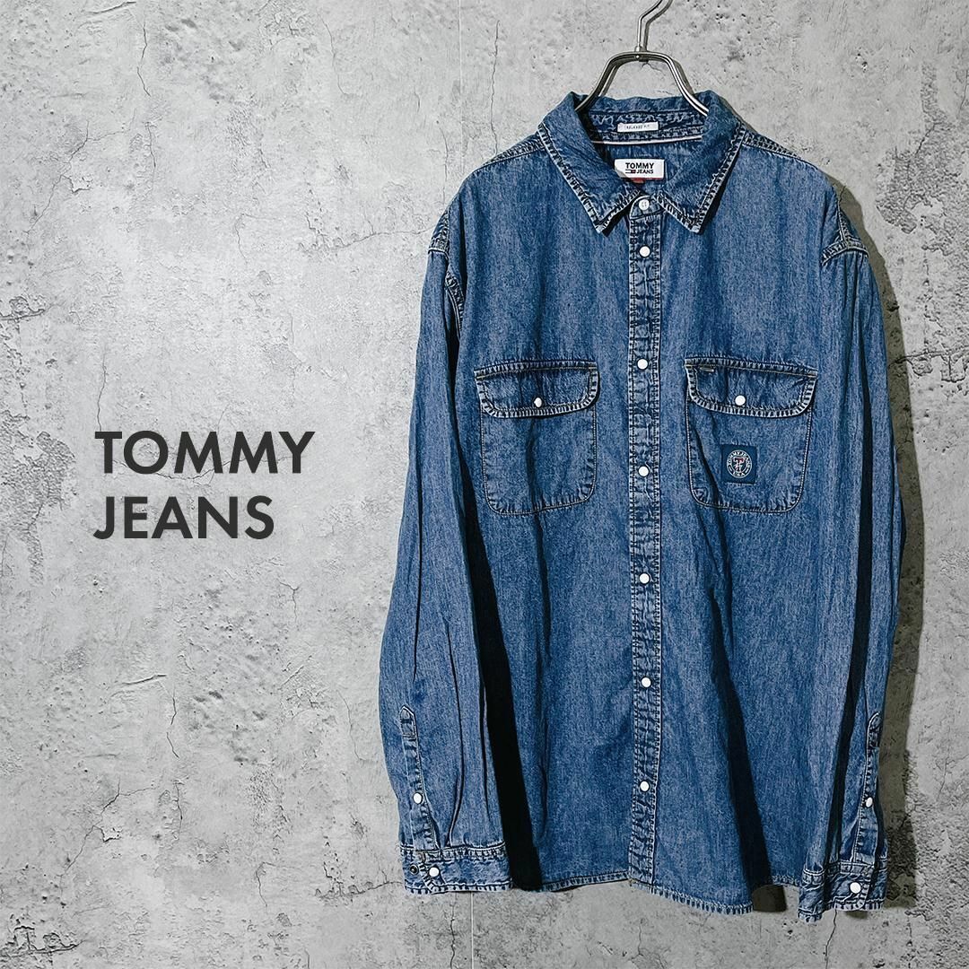 TOMMY JEANS(トミージーンズ)の【人気デザイン】トミー ジーンズ デニム シャツ トップス ジャケット XL メンズのトップス(シャツ)の商品写真