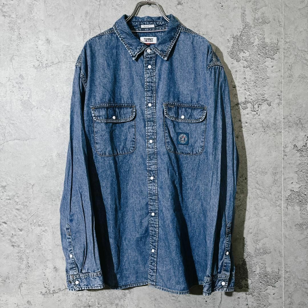 TOMMY JEANS(トミージーンズ)の【人気デザイン】トミー ジーンズ デニム シャツ トップス ジャケット XL メンズのトップス(シャツ)の商品写真