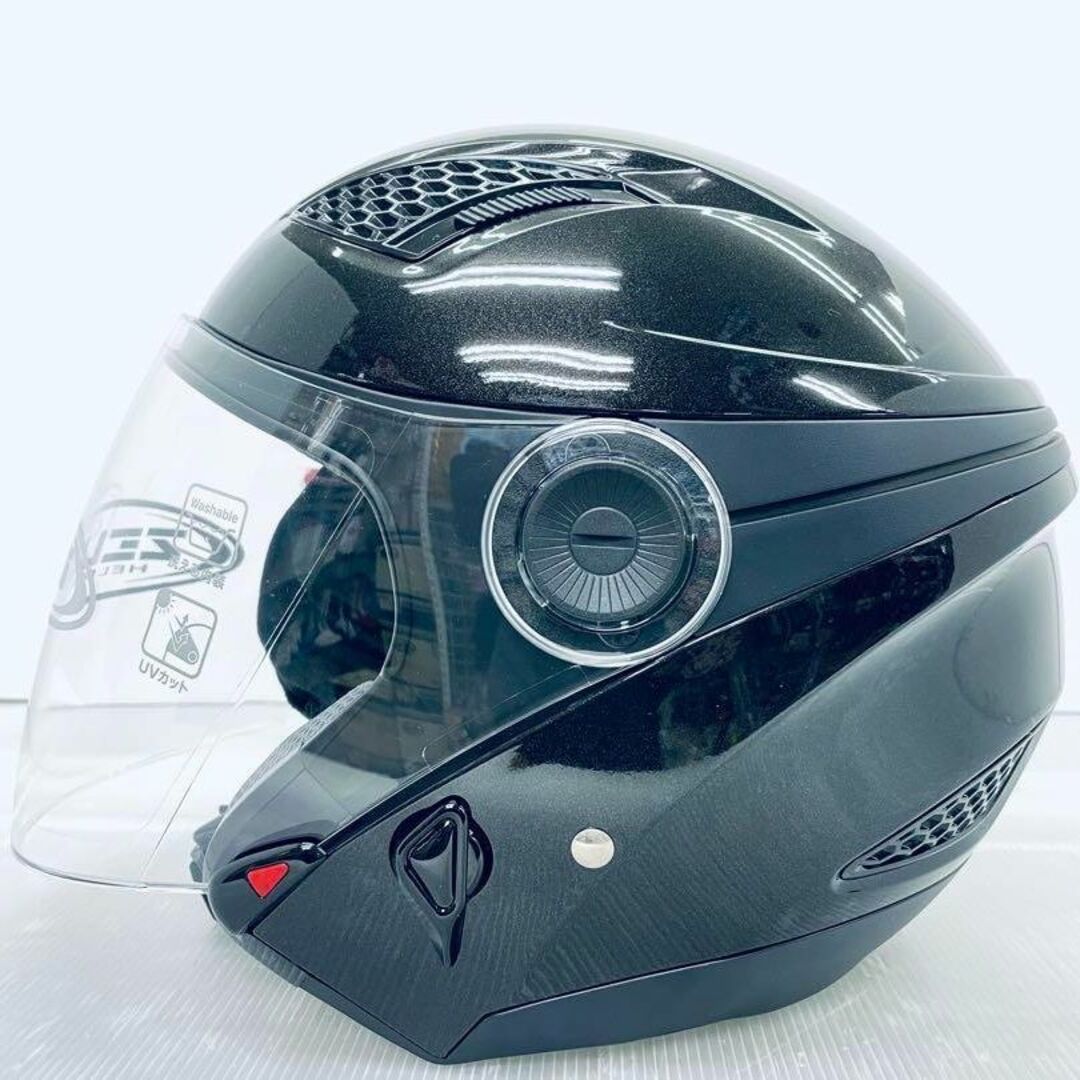 ヘルメット ジェット【新品未使用】 NANKAI NAZ-211 ブラック Mバイク