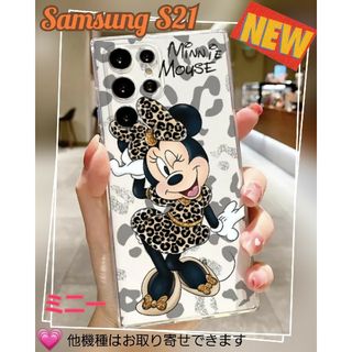 ディズニー(Disney)の《新作 新品》Disney☆ミニー GalaxyS21サムスン 透明スマホケース(iPhoneケース)