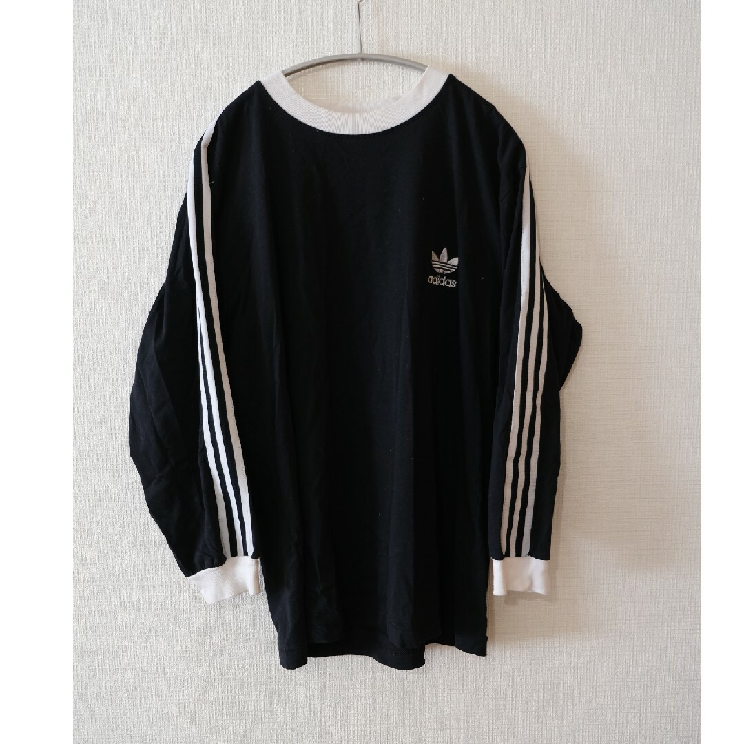 adidas(アディダス)の古着 adidas リンガーTシャツ 80s ヴィンテージ 銀タグ ロンT メンズのトップス(Tシャツ/カットソー(半袖/袖なし))の商品写真