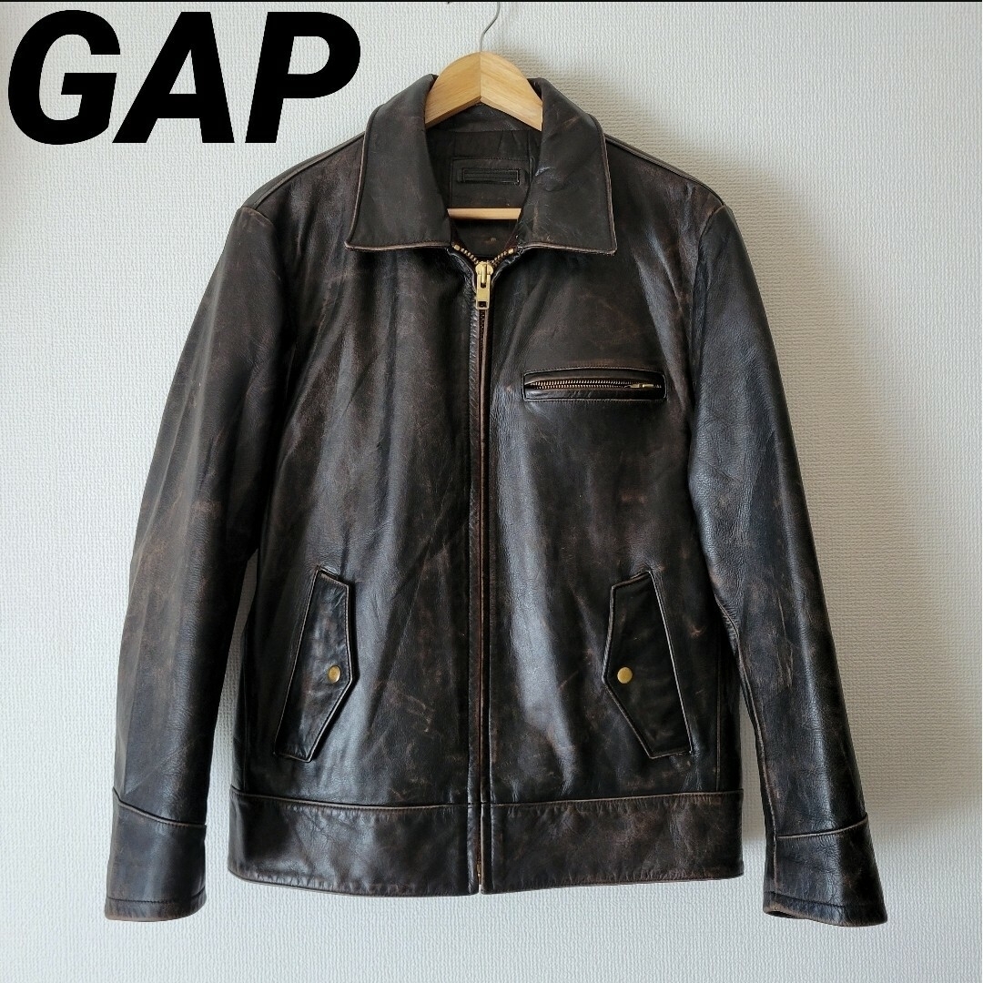 ギフト】 レザージャケット 肉厚 オールドギャップ GAP 90s 黒 T ギフト】 レザージャケット 肉厚 オールドギャップ GAP 90s 黒 T