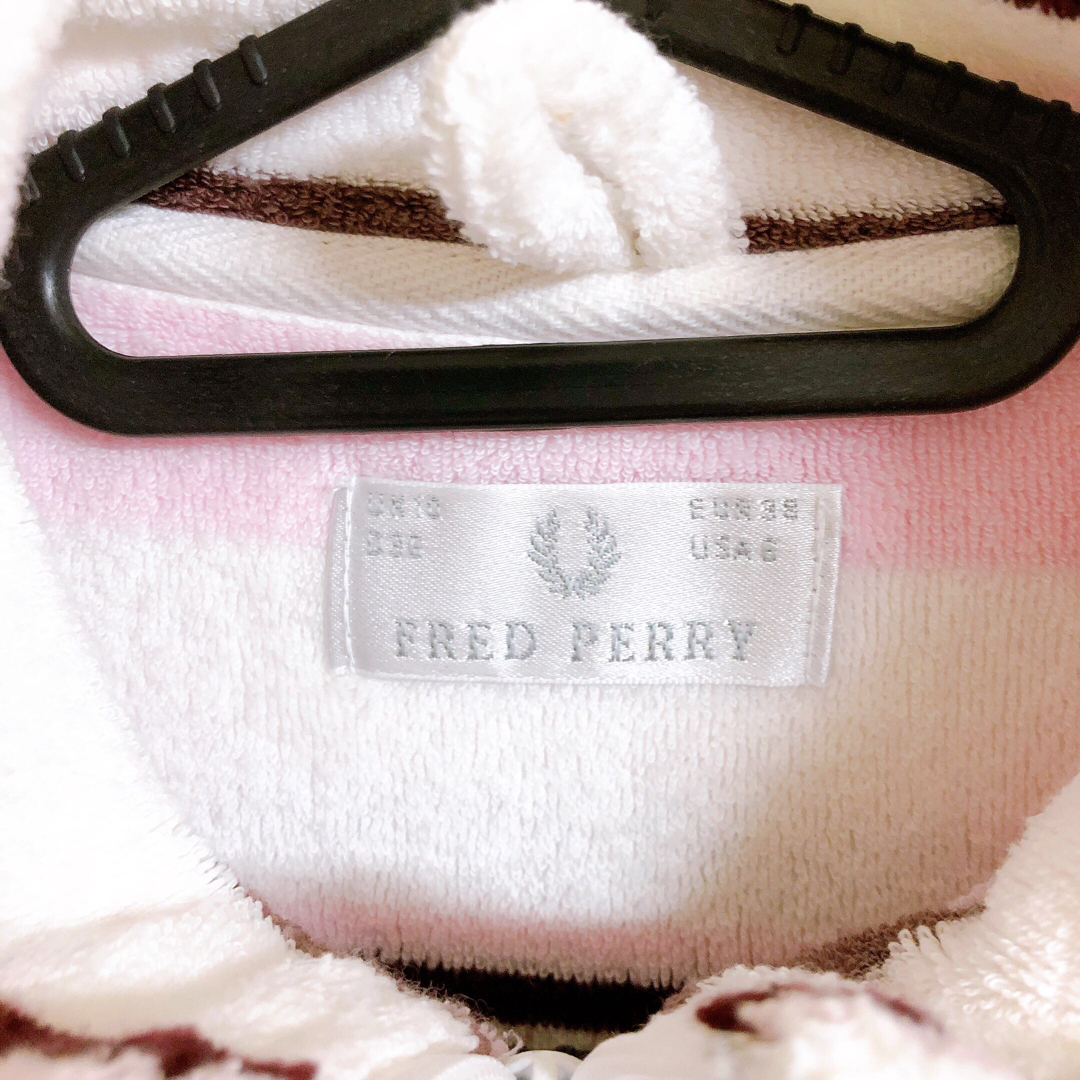 FRED PERRY(フレッドペリー)のFRED PERRY ストライプ テリー ジップ フロント ジャケット レディースのジャケット/アウター(ブルゾン)の商品写真