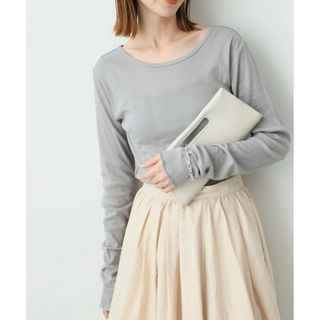 スローブイエナ(SLOBE IENA)の【MILLER/ミラー】SLOBE別注 SHEER RIB クルーネック(カットソー(長袖/七分))